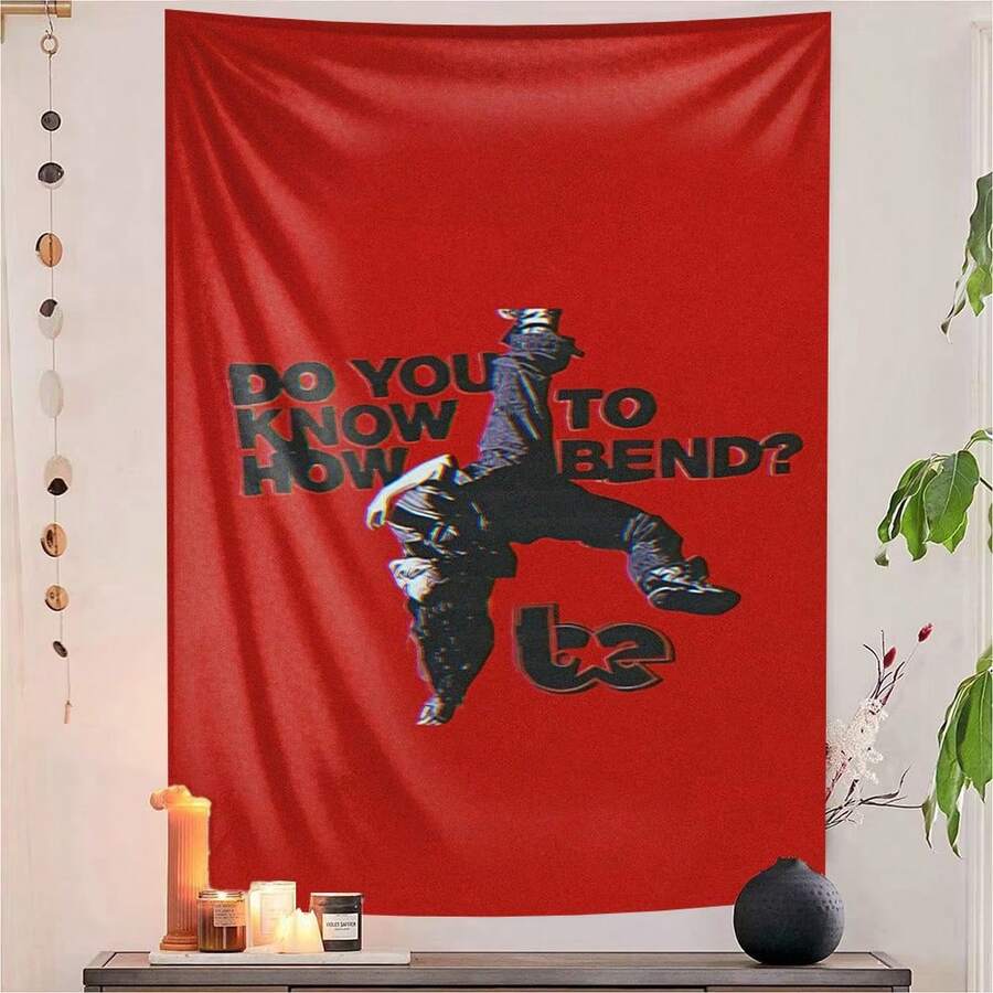 1pc Billie Tapestry With Red Background - Polyester Themed Tapestry, Suitable For Bedroom, Dorm, Living Room And Home Decor; An Ideal Gift For Billie Fans - Album B - View 1
