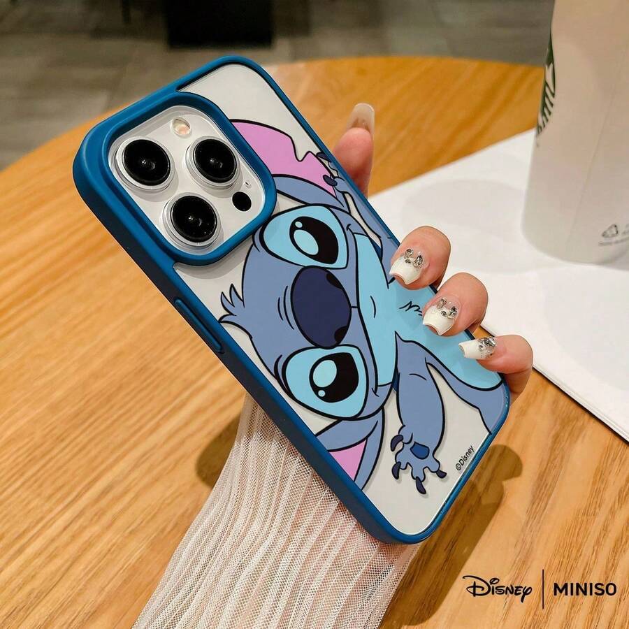 MINISO Disney Stitch 托腮透明磁吸手機殼 防震保護殼,適用 iPhone 18 Pro/18 Pro Max/17/17 Pro/17 Pro Max/17 Air/16/15/14/13/12/11/X 系列,iPhone 18 Pro Max 手機殼、iPhone 18 Pro 手機殼、iPhone 17 手機殼,聖誕襪小禮物送女友 - 藍色 - 查看 1