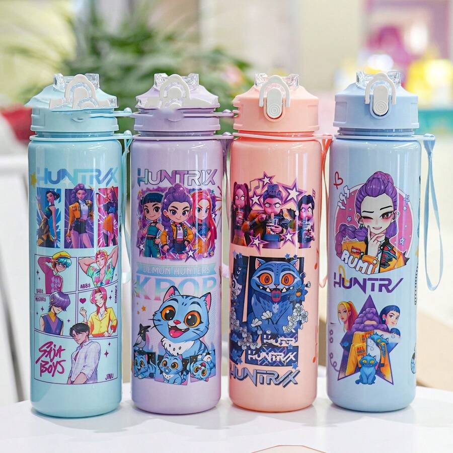 Hasbro 色彩鲜艳、造型可爱的猫咪双层真空保温瓶，防漏水壶，适合儿童/青少年 - 彩色 - 查看 1