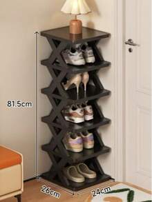 Rak Sepatu Berdiri Bebas Kecil Sempit 2-9 Tingkat, Organizer Penyimpanan Sepatu DIY Hemat Ruang, Cocok untuk Lorong dan Lemari, Muat Sepatu Ukuran 42-43, Mudah Dirakit dengan Struktur Kokoh, Dekorasi Dalam Ruangan, Dekorasi Musim Gugur - MultiWarna - View 17