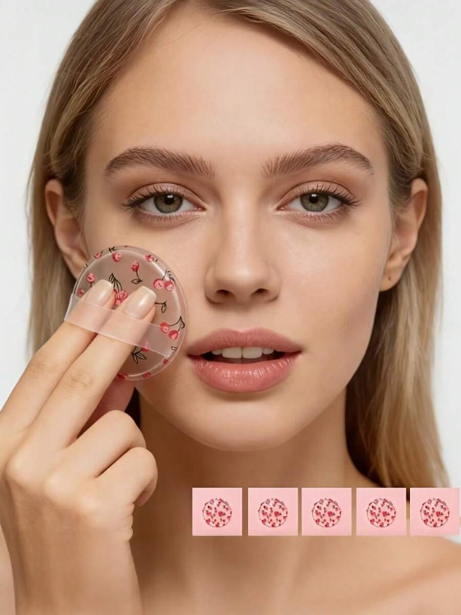 1pc Transparent Makeup Tool, BB Cream Foundation Powder Puff Pad, Soft Fitting Powder Puff Pad, Honey Air Cushion Dry & Wet Dual-Use Powder Puff Pad
