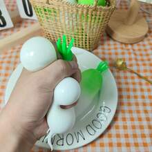 2pcs Simulation Radish Squeeze Toy, Slow Rebound Stress Relief Squeezing Ball, Creative Gadget - Multicolor - View 3