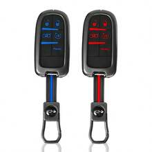 Zinc Alloy Silicone Car Key Cover Case For Dodge Ram Charger Journey Durango Grand Cherokee Chrysler Keyless Fob Shell - A - View 1