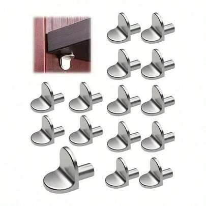 10/20/40pcs Metal Shelf Support Pegs - Easy Install Cabinet Shelf Brackets For Kitchen, Wardrobe, Closet, Bookshelf - Versatile Shelving Hardware Anchors