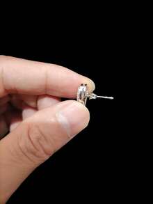 Bộ 2 món: 1 dây chuyền mặt hình trái tim đính đá Cubic Zirconia và 1 đôi bông tai hình trái tim, bộ trang sức thời trang hip hop dành cho nữ, thích hợp đeo hàng ngày hoặc dự tiệc, quà tặng Valentine. - Vàng - Xem 10