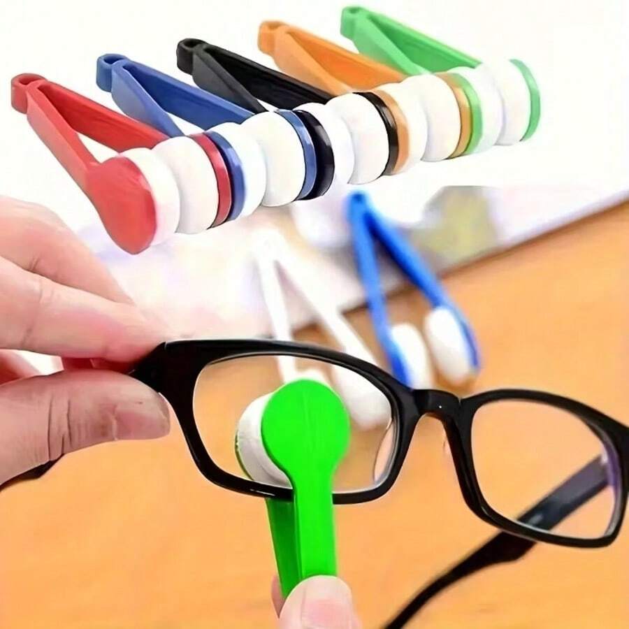 3 pezzi Spazzola per la pulizia degli occhiali in microfibra morbida - Delicata senza graffi, con foro per portachiavi, panno per occhiali portatile