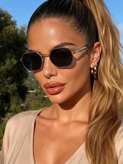 1pc Retro Plastic Frame Fashion Glasses, Vintage Classic Design For Women & Men