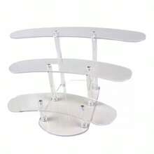 亚克力蛋糕架，透明圆形甜点展示架，多层婚礼生日自助餐架 - 無色 - 查看 2