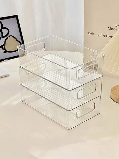 1 Hộp đựng đồ để bàn di động, hộp đựng đồ bằng nhựa trong suốt - Hộp đựng đồ trong tủ lạnh, hộp đựng đồ trong tủ, thích hợp đựng mỹ phẩm, văn phòng phẩm, đồ dùng vệ sinh cá nhân, thuốc men và các vật dụng khác, hộp đựng đồ đa năng gia đình, hộp đựng mỹ phẩm, hộp đựng thực phẩm, để bàn, nhà bếp, phòng tắm, bàn trang điểm, tủ lạnh, tủ đựng đồ và các vật dụng khác, túi đựng đồ ăn nhẹ, túi nhỏ, túi đựng gia vị.