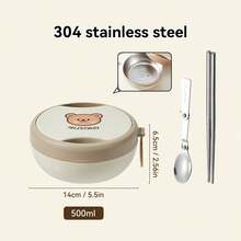 1Pc Plastic/304 Stainless Steel Lunch Box With Tableware, Portable Sealed Leak Proof Bento Box, Microwave Friendly, Fruit Salad Food Container, Reusable Rice Bowl, Suitable For Student And Adult Use In School, Office, Outdoor Camping, Picnic, Travel,Back To School - Multicolor - View 14