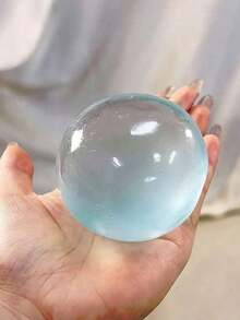 1pc Moldable Slow Rebound Blue Coconut Oil Handmade Squeeze Ball, Round Malt Stress Relief Squeeze Toy, Ideal For Holiday Gifts, Fun & Cute Gifts, Birthday Gifts, Easter Gifts, Halloween Gifts, Christmas Gifts, Party Favors - 手工球 - 藍色 - 查看 12