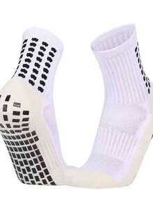 1/6/8/9 pares de calcetines de fútbol para hombres, calcetines cortos/largos gruesos tipo tubo, calcetines tripulación antideslizantes - Multicolor - Ver 18