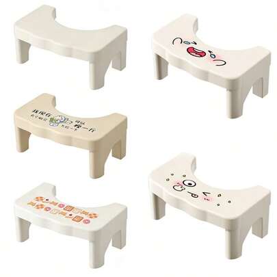 1 chiếc ghế vệ sinh bằng nhựa nhẹ, chống trượt, kiêm dụng cụ hỗ trợ thay giày, ghế bậc thang di động cho phòng tắm, phòng ngủ, phòng khách, cao 6,7 inch, thiết kế