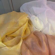 Tersedia 4 Pilihan Warna, Kain Dekorasi Genggam Aurora Crinkle Chiffon untuk Properti Fotografi, Kain Latar Belakang Estetis untuk - MultiWarna - View 2