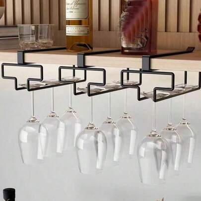 Mugghållare med en rad, inverterad mugghållare, kreativ glasorganisatör i europeisk stil, kökstillbehör, bartillbehör, platsbesparande förvaring och organisation för hemmet, alla hjärtans dag-present, festdekoration, födelsedagsdekoration, utomhus, camping.