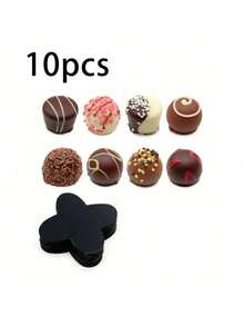 50 Peças Formas de Papel para Chocolate, Forros de Xícara de Chocolate, Bandejas de Embalagem de Chocolate, Bases de Doces e Sobremesas em Forma de Flor Dobráveis, Adequadas para Festas de Natal, Decorações de Natal, Casamentos, Aniversários, Suprimentos para Festas, Reuniões de Chá da Tarde, Bandejas de Doces de Aniversário e Utensílios de Cozimento, Caixas de Embalagem de Pastelaria - Multicolorido - Visão 13