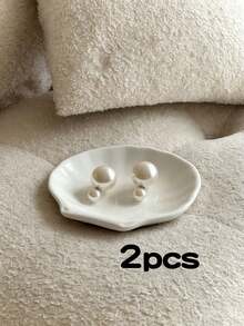 Khay sứ hình đám mây bất đối xứng 19.5*13.5cm, kiểu Bắc Âu, khay đựng trang sức, đĩa trang trí để trưng bày và sưu tập trang sức, quà tặng cho phụ nữ. - Nhiều màu - Xem 14