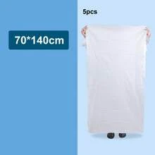 Khăn tắm dùng một lần, đóng gói riêng lẻ, khăn tắm khách sạn bán sỉ, cỡ lớn và dày, tiện mang theo, thích hợp cho tiệm làm tóc và phòng tắm. - trắng - Xem 11