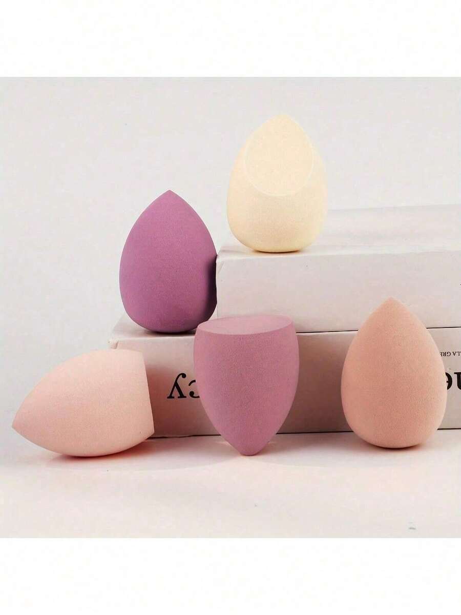 Makeup Egg Powder Droplet Powder Puff Makeup Egg Makeup Air Cushion Sponge Powder Puff Makeup Tool Suitable For Self Makeup, No Powder Stuck, No Powder Dropping, Uniform Application - 1pcs - 查看 1