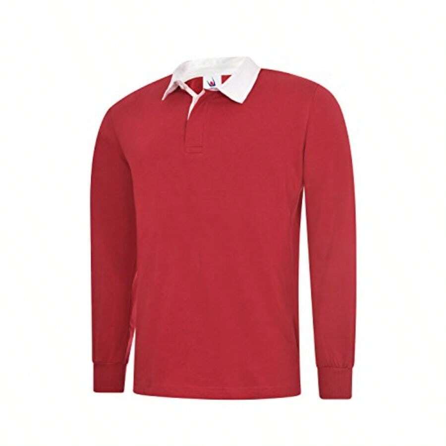 UC402 Uneek - Playera clásica de Rugby de 280 g/m² - rojo - Ver 1