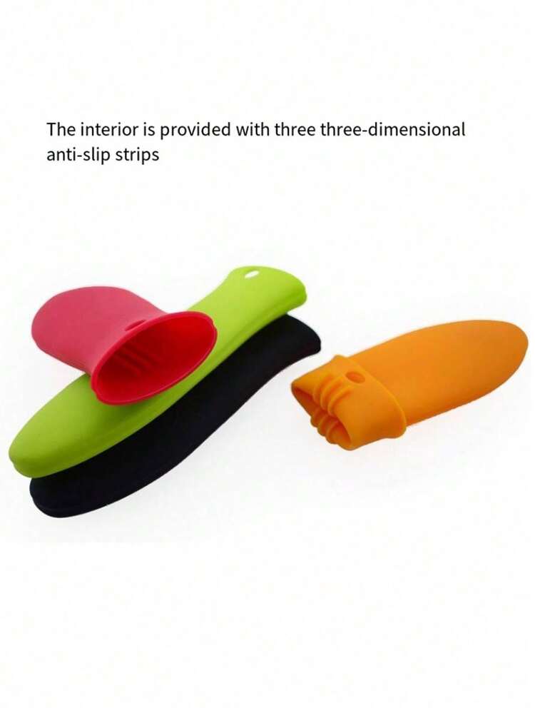 Thick Heat-Resistant Silicone Pot Handle Cover, Kitchen High Temperature Non-Slip Universal Cast Iron Pan Handle Protector - Multicolor - View 9