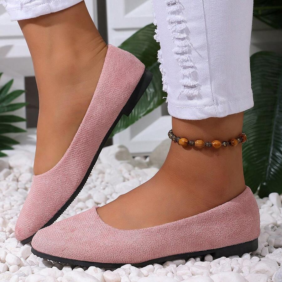 Elegant Solid Color Shoes, Suitable For Office Wear All Seasons - Pink - View 1