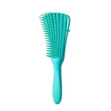 8-Prong Integrated Hair Straightening & Massage Comb, Soft Material Detangling Wide-Tooth Styling Brush - A - View 11