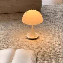 1pc Mushroom Shaped LED Desk Lamp With Charger, 3 Color Temperatures Adjustable, Suitable For Home Decor, Bedroom, Office And More - Multicolor - View 9