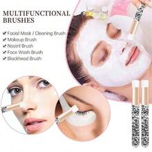 3件套 150/250/500毫升 塑料睫毛嫁接清洁洗液瓶，鼻黑头和面部清洁刷，睫毛嫁接用品 - 彩色 - 查看 3