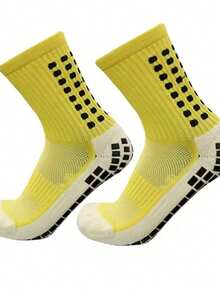 1/6/8/9 pares de calcetines de fútbol para hombres, calcetines cortos/largos gruesos tipo tubo, calcetines tripulación antideslizantes - Multicolor - Ver 5