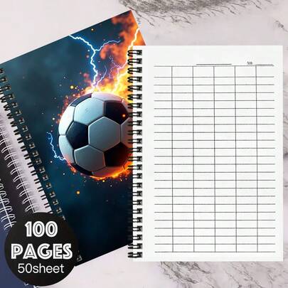 Sổ tay kẻ ô đa năng A5 chủ đề bóng đá, phù hợp cho công việc, học tập, điểm danh, kế toán tài chính công ty, sổ cái chung, ghi chú, theo dõi thời gian, lập kế hoạch hoạt động, quản lý hàng tồn kho và ghi chép cuộc họp kinh doanh. 100 trang/50 tờ đáp ứng nhiều nhu cầu ghi chép khác nhau.