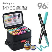Bộ bút dạ acrylic 9 màu Languo, đầu mềm, dung tích lớn, tông màu da Macaron tối giản, xám, nâu, nhiều màu, đen, bút chì màu vẽ tranh hoạt hình dành cho học sinh, bút màu không lem dùng cho vẽ graffiti DIY, thích hợp cho đá, thủy tinh, gốm sứ, kim loại và các chất liệu khác, có sẵn các phiên bản 45/126/171 màu. - bút đánh dấu - Xem 36
