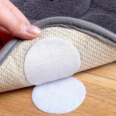 12 Pairs Heavy Duty Anti-Slip Pads - Non-Slip Floor, Mattress, Sofa And Furniture Protectors For Home, Office, Gym And Hotel. Strong Adhesive, No Residue, Easy To Remove. Reusable Cost-Effective Home Safety Solution, Textured Surface, Durable Material, Adhesive Backing, Office Manager, Carpet Anti-Slip Protection, Etc.