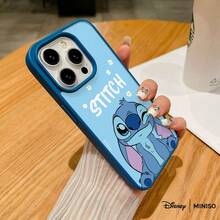 Ốp lưng điện thoại từ tính trong suốt màu xanh dương hình Stitch của MINISO Disney, họa tiết chữ "STITCH", tương thích với iPhone 17/17 Pro/17 Pro Max/17 Air/16/15/14/13/12/11/X Series. Ốp lưng iPhone 17 Pro Max, ốp lưng iPhone 17 Pro, ốp lưng iPhone 17. Quà tặng Giáng sinh cho bạn gái. - Màu xanh lam - Xem 6