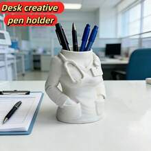 Nurse Uniform Shaped Pen Holder. Nurse's Day Gift. Desk Decor Pen Holder In Nurse White Coat Style. Stationery Storage For Medical Workers, Suitable Gift For Medical Students. Suitable For Medical Workers. - White Coat-shaped Pen Holder - View 10