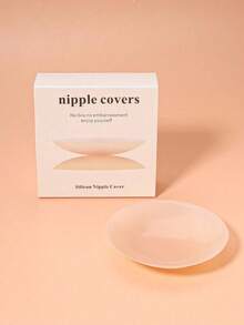 Reusable Ultra-Thin Nipple Covers, Comes With Storage Gift Box, Invisible Self-Adhesive Breast Petals, Convenient To Carry, Lingerie & Lingerie Accessories, Prevent Nipple Protrusion Embarrassment - Skin Color 1 Pair - View 6