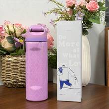 1PCS NEW Insulated Stainless Steel Water Bottle With Straw, Sports Water Bottle, Great For Travel, 24oz/32oz - G Purple - View 4