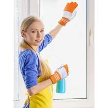 3 Pairs Microfiber Plant Dusting Gloves Leaf Cleaning Gloves Indoor Plants, Blinds, Furniture, House (Gray, Orange, Brown, Medium) - Gray, Orange, Brown + Medium + 3 - View 7