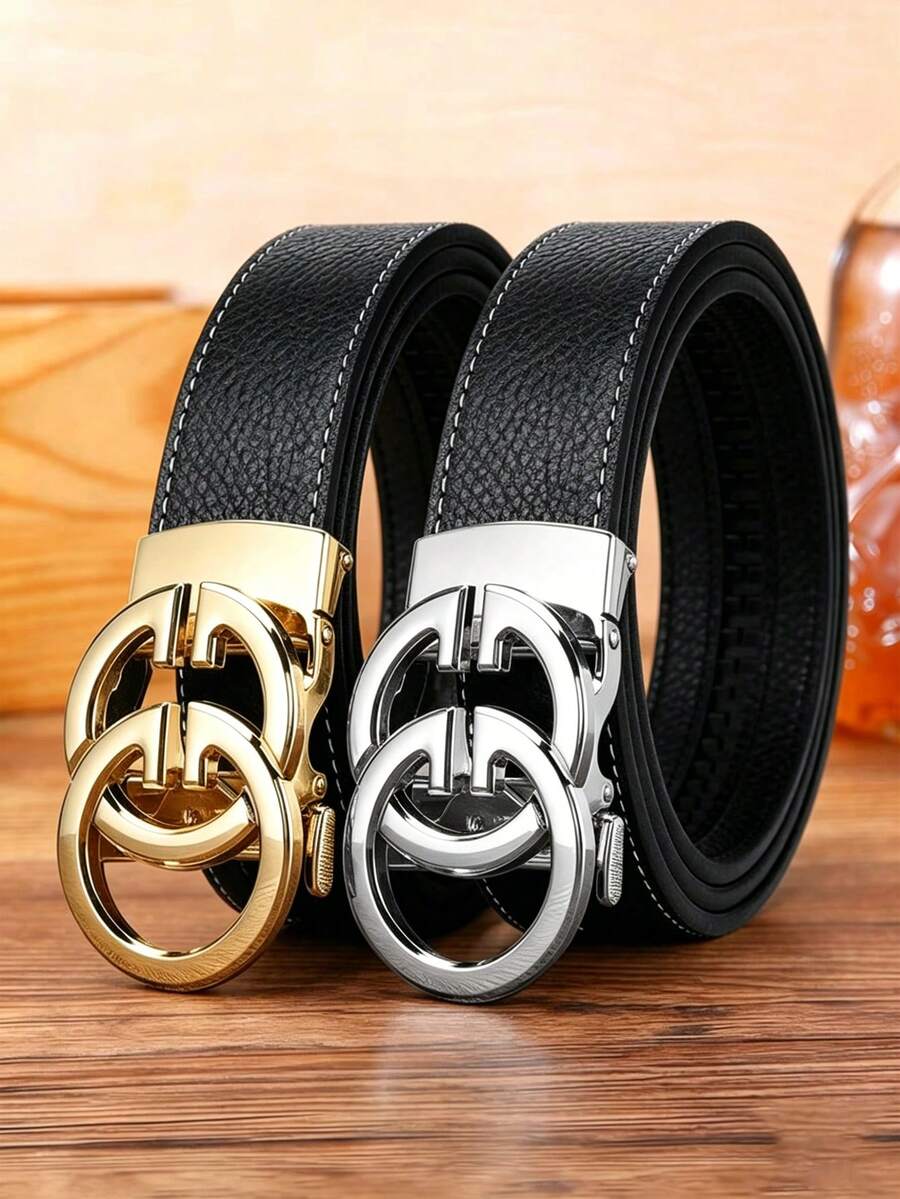 1 Chiếc Thắt Lưng Nam Chất Lượng Mới 2026 -- Thắt lưng nam cao cấp với khóa tự động trơn tru, có đầu khóa hợp kim tự động, có sẵn màu vàng/bạc/đen. Kiểu dáng thời trang và đa năng, chiếc thắt lưng này phù hợp cho cả công sở và thường ngày. - Nhiều màu - Xem 1