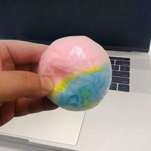 1个黑色噼啪声挤压球 - 噼啪作响的减压玩具，慢回弹，发泄沮丧，创意手工球，生气时挤压，生日/节日/复活节/万圣节/情人节/圣诞节礼物，玩具 - 彩色 - 查看 8
