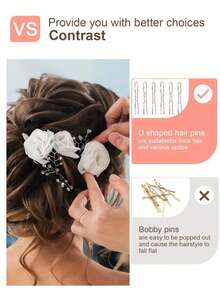 Heatless Curling Ribbon, Velvet Heatless Curling Ribbon With U-Pins, Hair-Friendly No Heat, Strong Hold, Wrap Style Hair Curler, Overnight Curling Tool For Women Girls Home Hair Care - Multicolor - View 9