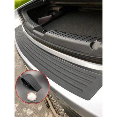 Rear Collision Protection Car Trunk Guard Bar, Bumper Anti-Scratch Tailgate Decorative Sill Protector Sticker