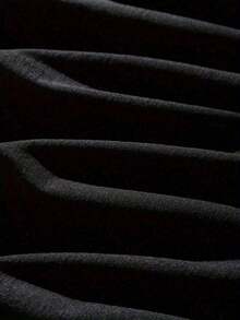 Men's Summer T-Shirts 2026: Oversized Solid Color Summer T-Shirts - 黑色 - 查看 6