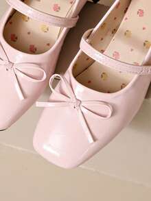 Zapatos de tacón alto tipo Mary Jane para mujer, con punta redonda y cerrada, tacón grueso bajo con un lindo acento de lazo, adecuados para bodas, graduaciones, eventos nupciales, fiestas de oficina, ocasiones formales, cómodos, con estilo retro y elegantes - Rosa - Ver 6