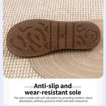 1双女士扎染刺绣小鹿平底鞋，中国风透气帆布乐福鞋，波西米亚休闲套脚鞋 - 綠色 - 查看 6