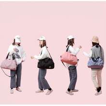 Gym Bags For Women Men,Travel Duffle Bag,Sports Duffle Bag Waterproof With Wet Compartment,Overnight Weekend Travel Bags ,Yoga Bag Portable,Sports Gym Tote Bags Suitable For Activities Such As Fitness, Exercise, Yoga, Short Trips, Etc - 霧霾藍 - 查看 6