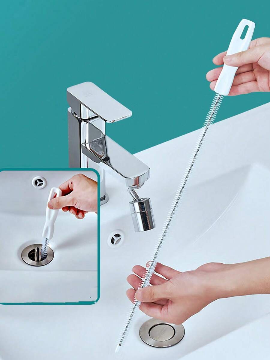 1/2pcs Drain Hair Remover Cleaning Tool, Sink And Pipe Cleaner - Multicolor - View 1