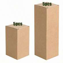 10/20 piezas Cajas de joyería de papel kraft, cajas de regalo de cartón corrugado extra resistentes y rectangulares, cajas de embalaje de bálsamo labial de papel corrugado - Multicolor - Ver 11
