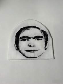 1 pieza Gorro de punto de jacquard de pata de gallo, versátil y casual para usar en la calle, adecuado para primavera, otoño e invierno, unisex, disponible en varios colores, excelente regalo para el Día de San Valentín - Gorro de punto a cuadros con diseño de medio pájaro - Ver 6