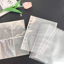 10/20張 A5透明活頁貼紙本，貼紙收納，DIY貼紙相簿，A5活頁筆記本替換紙，大容量貼紙收納本，PP材質，高透明度，適用於相簿、手冊、貼紙本、帳簿、筆記本、日記、存摺、學校和辦公用品 - A - 查看 7